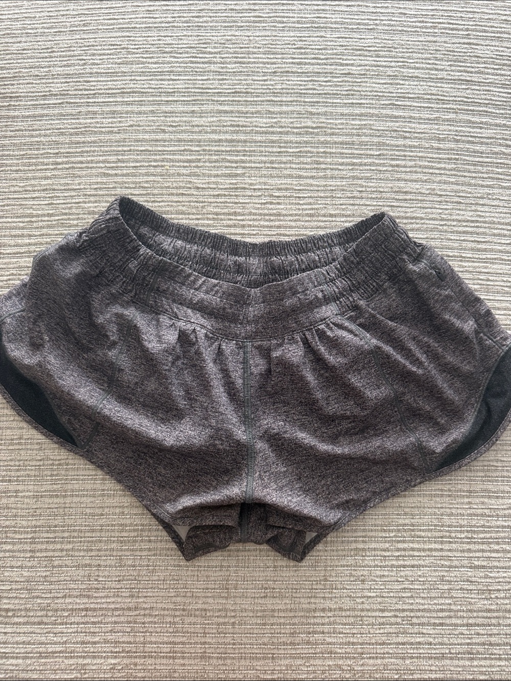 lululemon athletica Women’s Heathered Charcoal Athletic Shorts